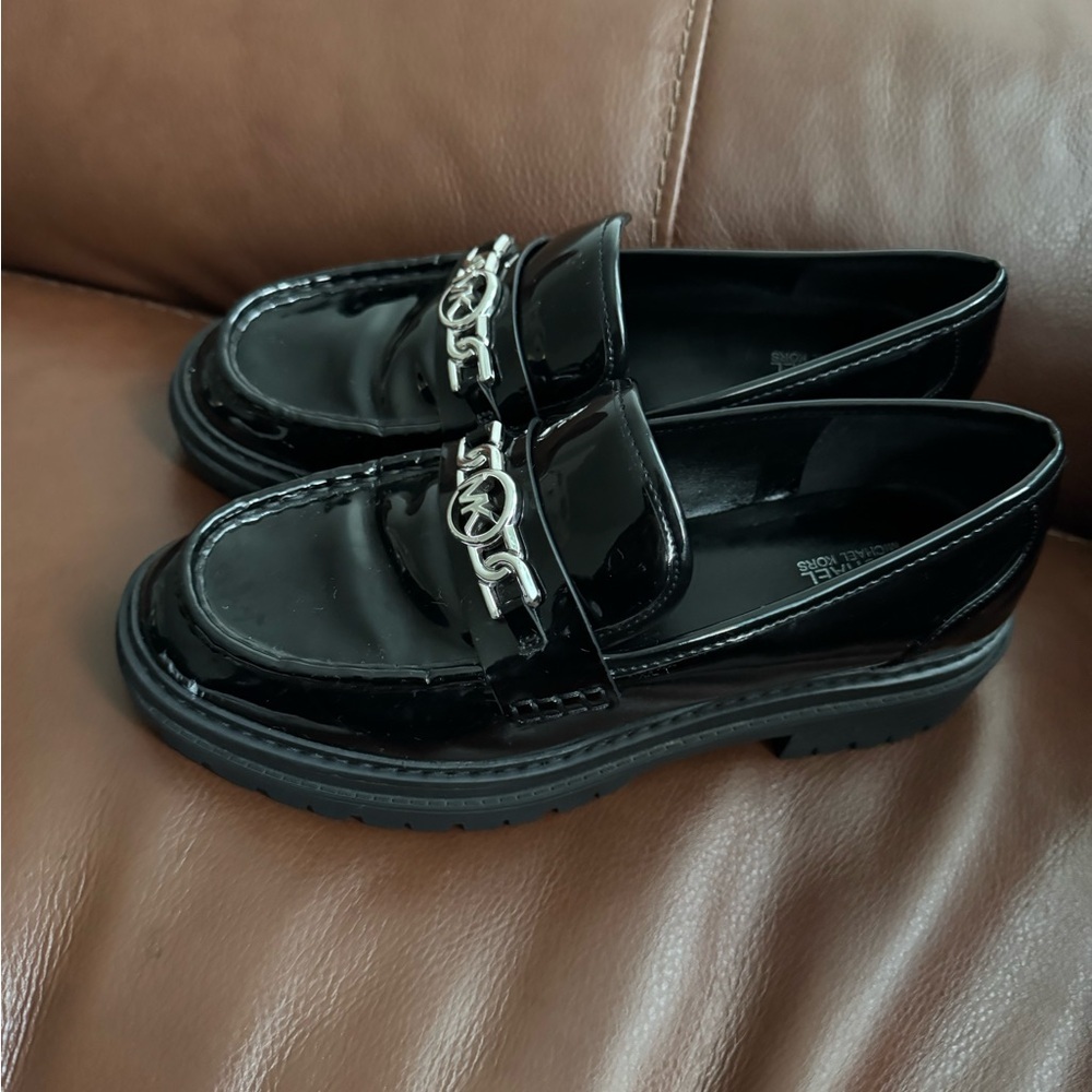 Michael Kors Black Patent Loafers - Picture 6 of 12